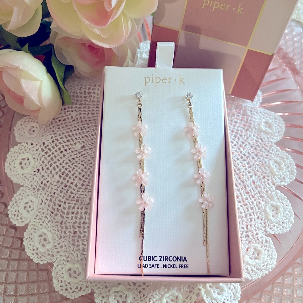 PRETTY IN PINK!   Piper-K Pink Cubic Zirconia earrings!